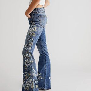 Driftwood Farrah Embroidered Flare Jeans